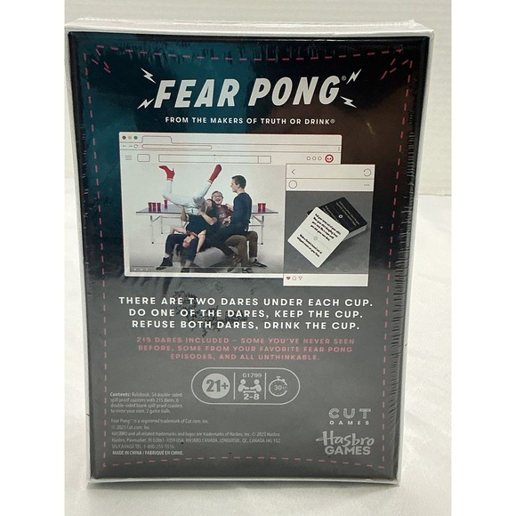 Fear Pong Internet Famous Refreshed Adult Party Game Cut Games Hasbro G1799 NEW - Picture 4 of 4